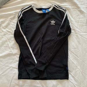 Adidas 3-Striped Long-Sleeved Shirt in Black